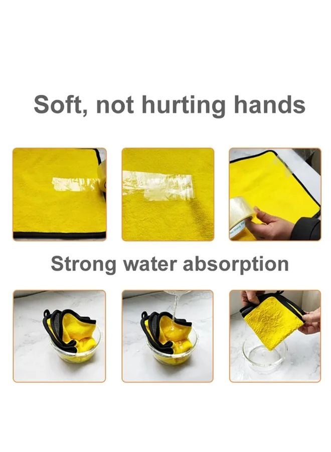 Thickened Microfiber Car Cleaning Cloths 30x60cm 6pcs For Drying Washing Kitchen Towels - Image 3